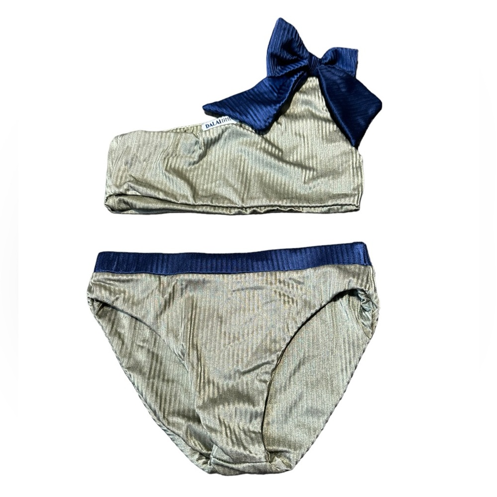 DALAI WEAR****Green and Blue One-Shoulder Bikini Set***Size 8 $89